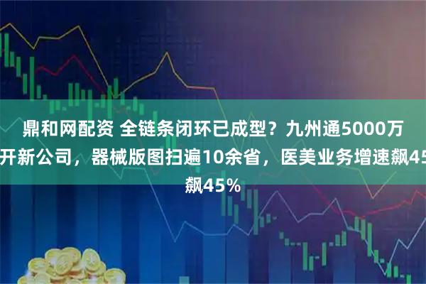 鼎和网配资 全链条闭环已成型？九州通5000万再开新公司，器械版图扫遍10余省，医美业务增速飙45%